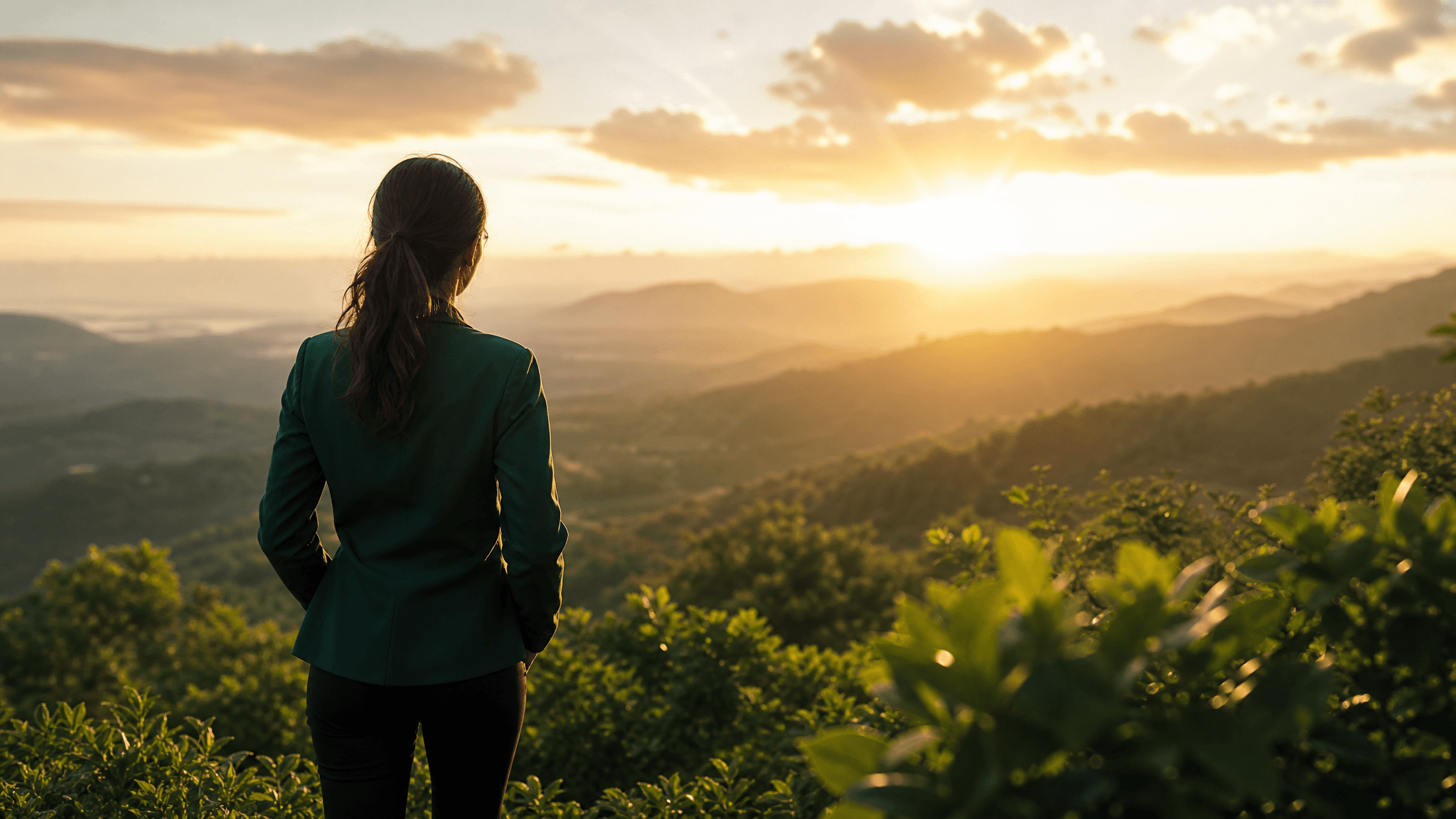 Inspiring sunrise landscape representing new beginnings and personal growth